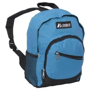 212 MAIN Everest 6045S-TURQ-BK Zippered Slant Backpack - Turquoise-Black