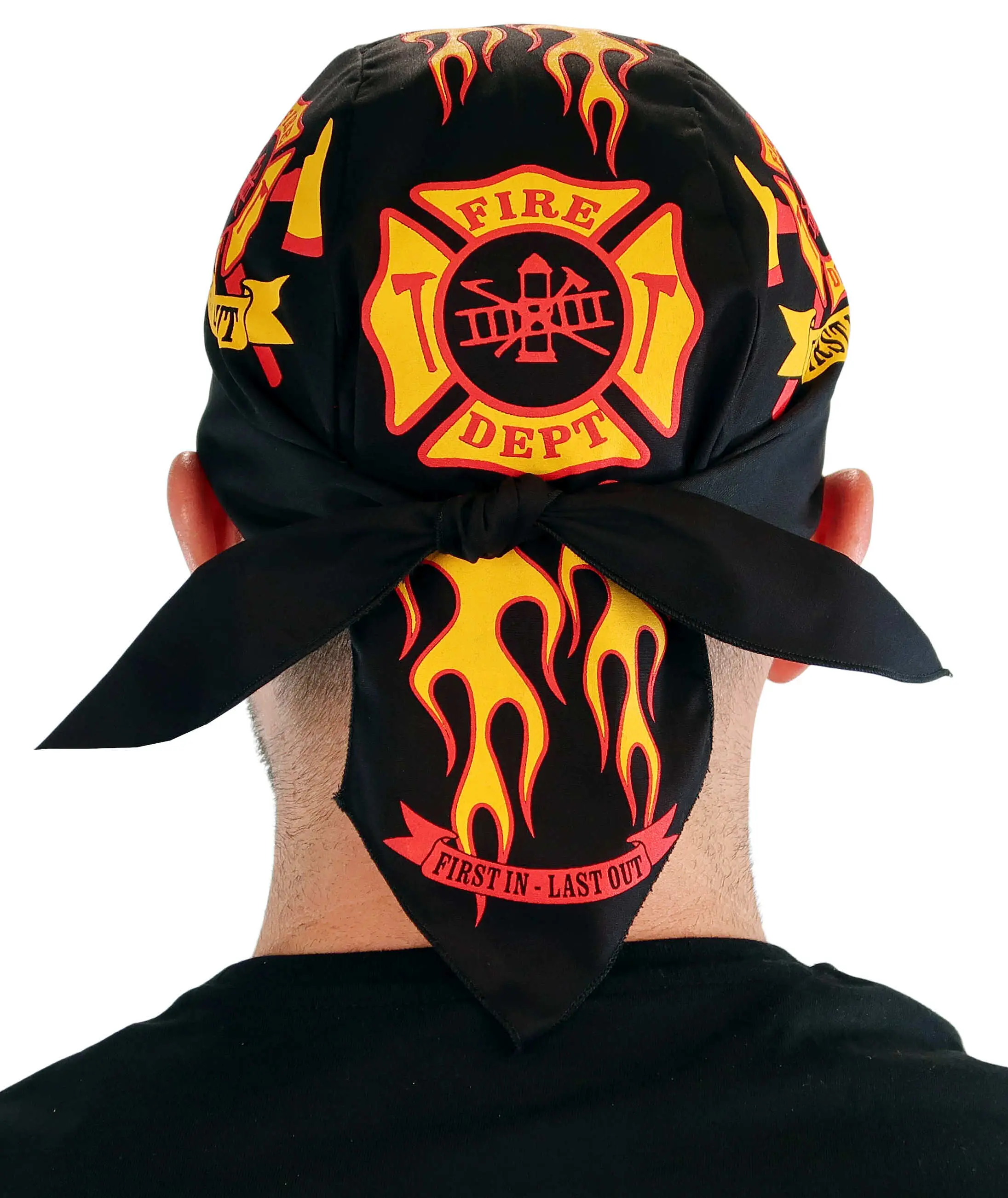Classic Skull Caps - Fire Department on Black