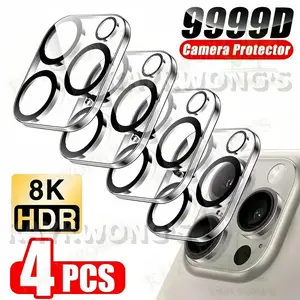 KAYKWONG'S 4-Piece HD Camera Lens Protector for iPhone 16 /17 Pro Max/15 Pro Max/16E/16/15/14/13/Pro/Plus/12/11/Mini , 9h Hardness, Scratch-Resistant, Easy Installation, Full Coverage, Transparent