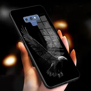 Soaring eagle pattern design suitable for Samsung Galaxy M10,M15,M16,M20,M23,M30s,M31,M31s,M34,M52,M53,M54,M62,Note 10+,Note 20,Note 20 Ultra,Note 8,Note 9 Hard Case Glass texture Simple design Phone Case