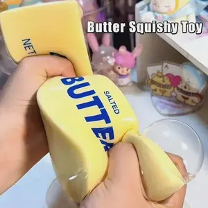 Simulated Squeeze Butter Stress-relieving-toys Squishy Fake Baozi Fun Pinch Uncompressed Fidget Toys Popular Children Favor Gift