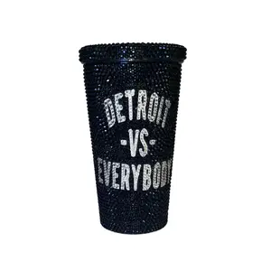 Detroit vs Everybody Bedazzled Tumbler Luxury Drinkware