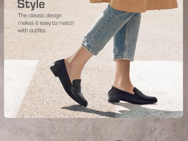 Round Toe Slip-on Penny Loafers