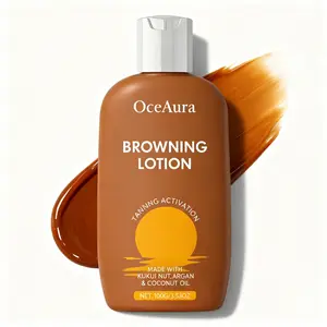 OCEAURA Browning Lotion with Coffee Seed Oil & Argan Oil, Tanning Body Lotion with UV Protection, Non-Greasy Fast Absorbing, Deep Nourish Coconut Kaju Oil for All Skin Hydrating Intensive Gel tan shower sunscreen spray bronzing agent sun