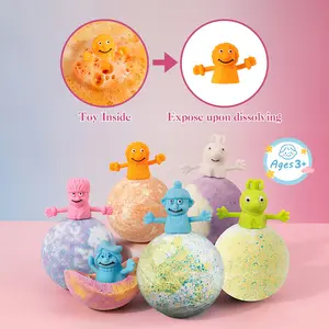 Toy Bath Salt Balls Set of 6, Handmade Natural Ingredients, Gentle Skin Cleansing & Moisturizing, Long-Lasting Scent, Perfect Gift