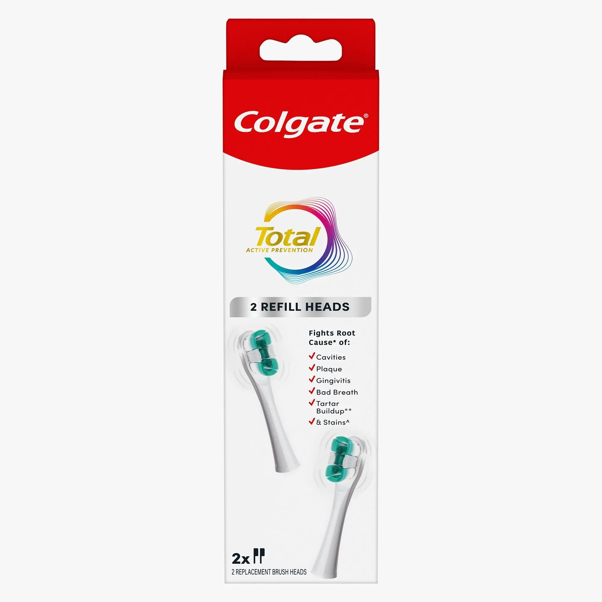 Colgate Total Battery Replacement Toothbrush Heads 2 Pack