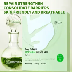Umhclub Deep Collagen Mask, Centella Tea Tree Soothing Face Mask, Hydrating & Nourishing Skin Care, Ideal for All Skin Types