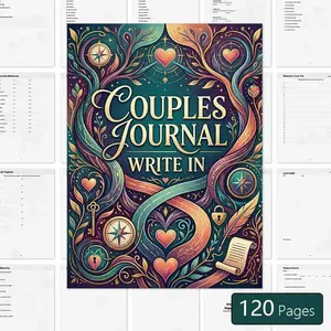 Couple Interaction Log Book, 120 Pages Love Communication Journal, Romantic Fantasy Couple Notebook, Valentine's Day Gift, Anniversary Keepsake