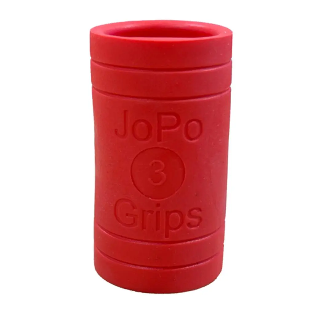 JoPo Power Interchangeable Flat/Oval Finger Grip Insert for 2-Handed Bowling Game, Red - Pack of 2 Grips, Two-Handed