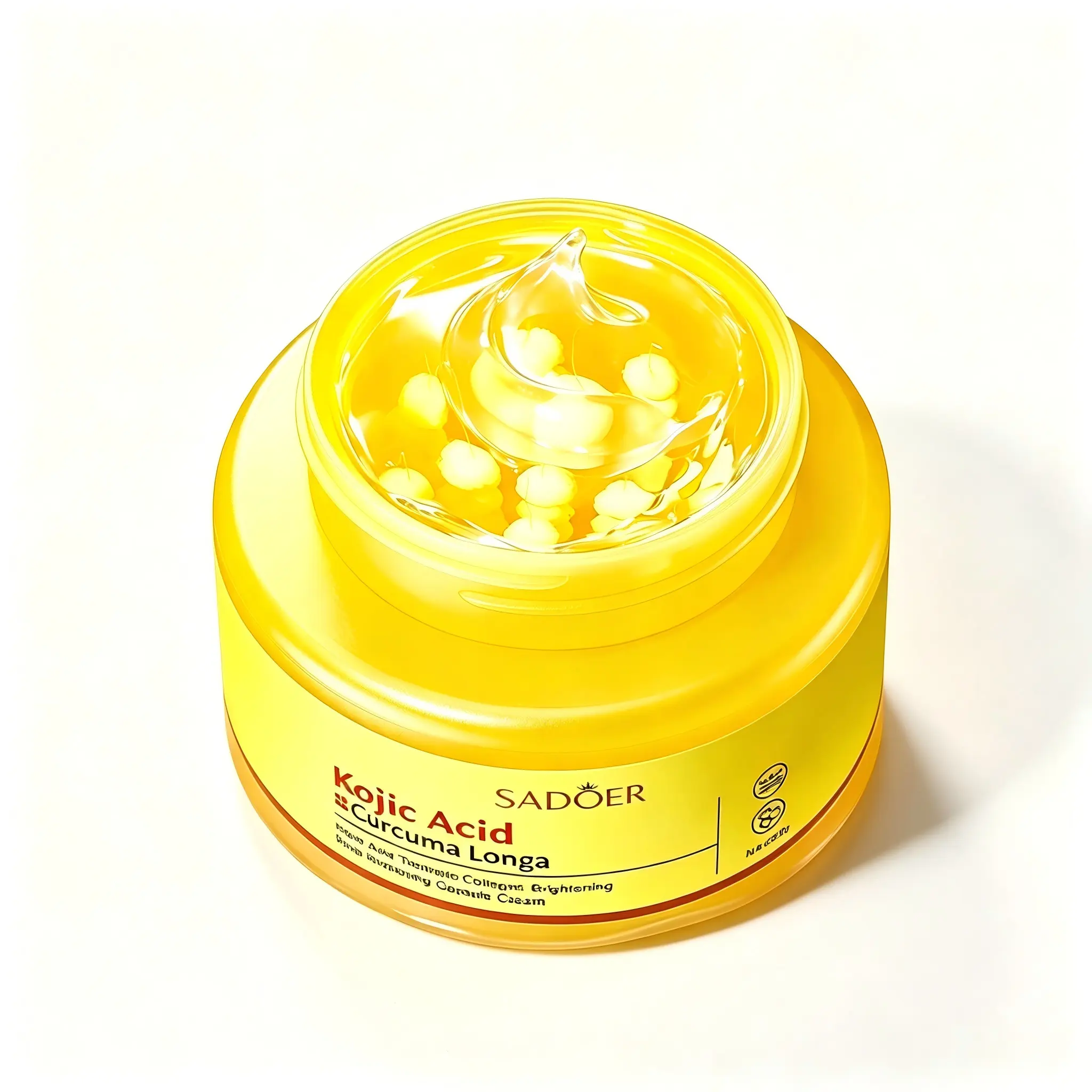 Kojic Acid Turmeric Vita Capsule Cream, Brightening Care for Uneven Skin Tone, Tone Renewal & Radiance Moisturizer for Troubled Skin, Infused with Turmeric, Kojic Acid & Vitamin C
