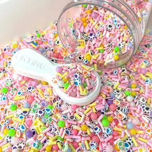 FAKE Paw Confetti w/Pearls, Animal Polymer Clay Sprinkle Mix (NOT EDIBLE) D48-07