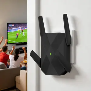 2026 AX3000 WiFi 6 Extender, WiFi Extender Signal Booster-Dual Band (2.4G/5.8G), Long Range WiFi Booster with Gigabit Ethernet Port, Access Point, No Required App, Easy Setup and  Speed (Black)
