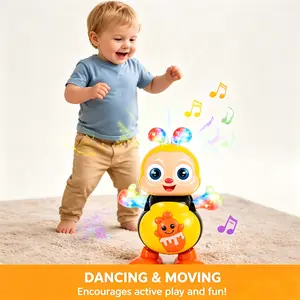 Happy Bee Dancing Toy - Battery Operated Singing & Dancing Bee Robot, Colorful Flashing Lights & Music, Perfect Gift for Boys and Girls