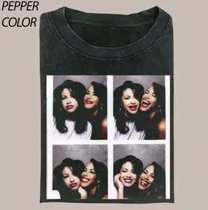 Selena & Aaliyah Forever Photobooth T-Shirt, Music Band T-Shirts, 90s Retro Shirt, Country Music Tees, Vintage Graphic Tee, Unisex Shirt Womenswear Menswear Top Streetwear Oufits, Gift For Men