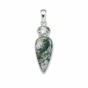 Prasiolite & Ocean Jasper  Pendant