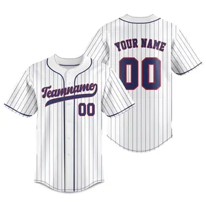 Personalized Custom Team Baseball Jersey - Men Women Youth Kids Pinstripe Jersey