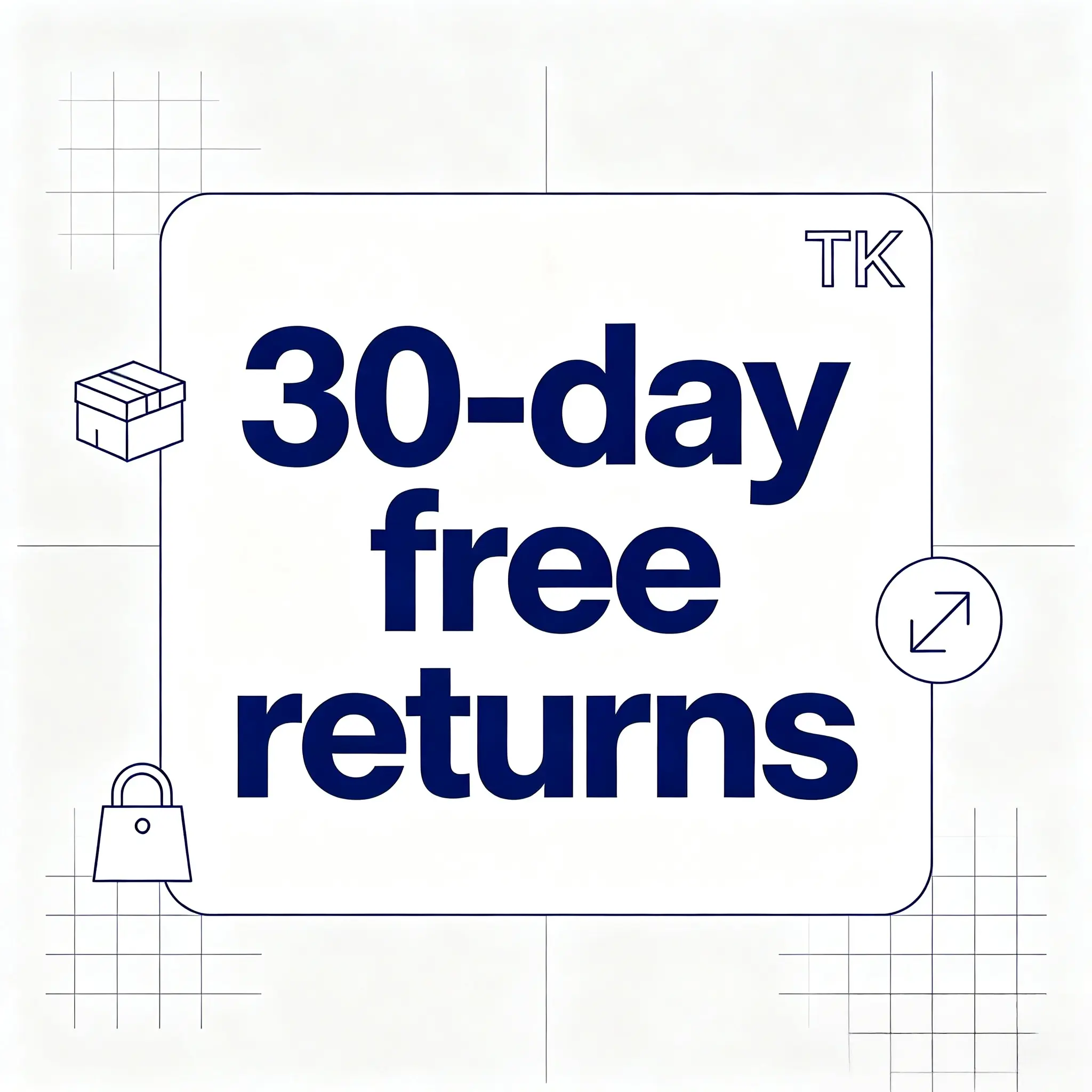 30-day free returns, 60-day quality guarantee