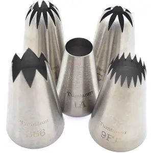 Piping tips large Cake Decorating tools, 5 pack Cake piping Nozzles Tips Kit - DIY Icing Nozzle Tool for Cupcakes