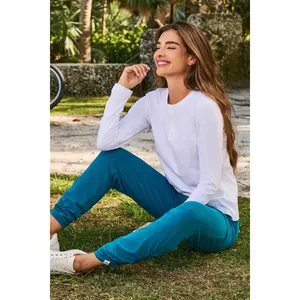 Women's Hallandale Long Sleeve Henley T-Shirt | White