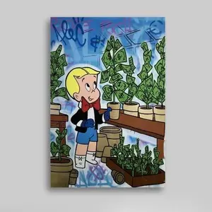 Money Tree Graffiti Poster – Urban Wealth Wall Art, Street Art Print, Modern Home & Office Decor