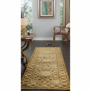 Tessa Ella Brown Hand Knotted Afghan Wool Rug
