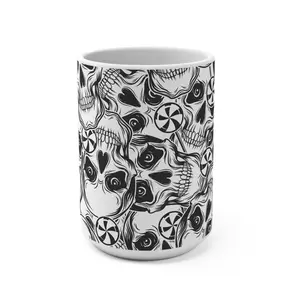 Gothic Skull Mug 15oz – Perfect for Halloween, Coffee Lovers, Gothic Decor, Unique Gift, Spooky Homeware