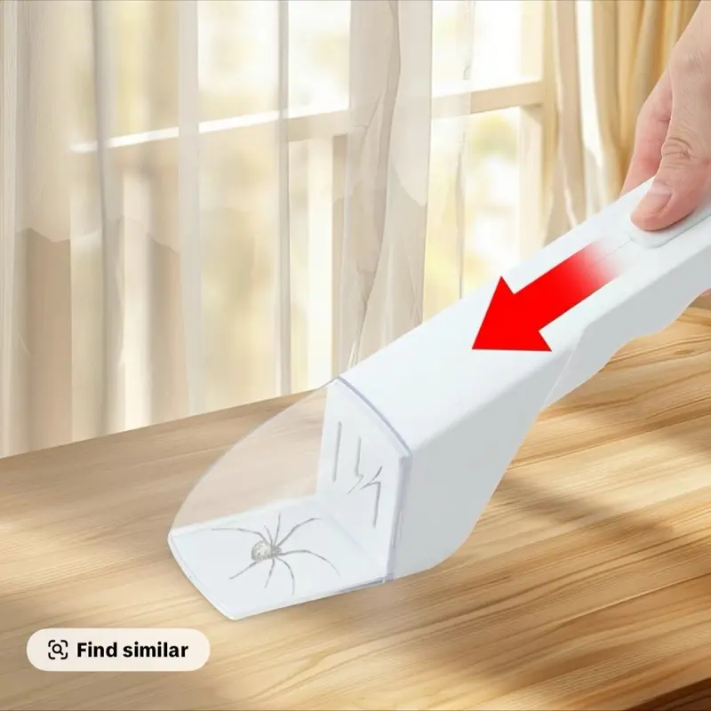 1-Pack Handheld Insect Trap Releaser, No Battery Non-Aerosol Solid Pest Control Home Care Tool, Portable, Quick Release for Catching Worms Cockroaches Flies, No Magnets