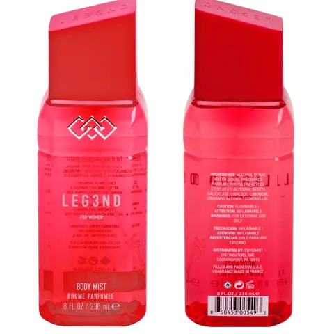 LEG3ND | Hot Pink Body Spray for Women – 236ml – Luxurious Feminine Fragrance Infused with Essential Oils – Long-Lasting All-Day Scent | Ideal for Everyday Wear, Gifting, or On-the-Go Freshness