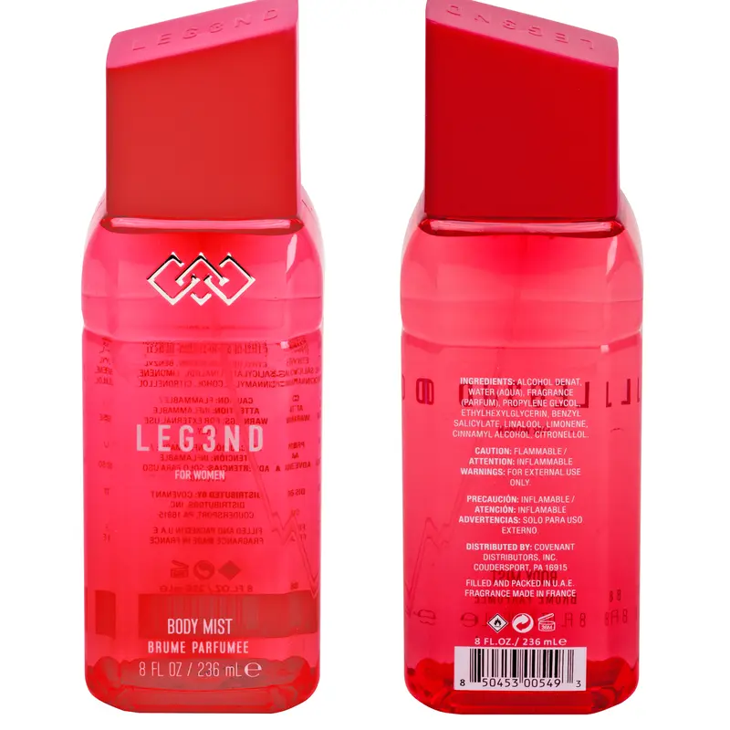 LEG3ND | Hot Pink Body Spray for Women – 236ml – Luxurious Feminine Fragrance Infused with Essential Oils – Long-Lasting All-Day Scent | Ideal for Everyday Wear, Gifting, or On-the-Go Freshness