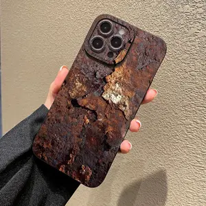 Rust-patterned Angel Eye phone case suitable for IPHONE 17 16 15 14 13 12 11 Plus Pro Max - Creative and stylish design, full coverage anti-drop protective case, phone accessory!