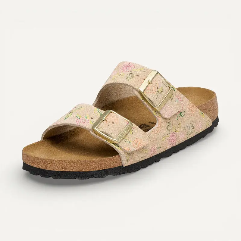 Arizona Flowers Sandcastle Suede Leather Narrow