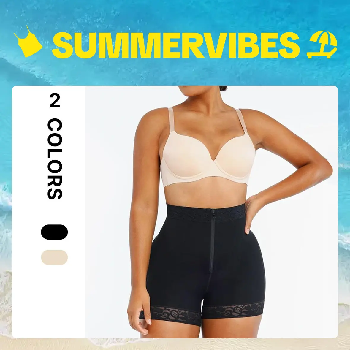 AirSlim Lace Steel Boned Butt Enhancer Shapewear Live