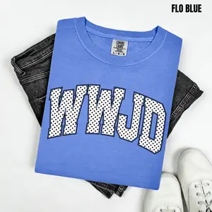 Polka Dot WWJD Comfort Colors T-Shirt 'NLB'