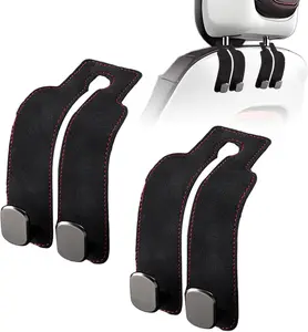 Car Headrest Hooks, Universal Back Seat Storage Organizer, Heavy-Duty Hanger for Purses, Groceries, Coats and Umbrellas, Easy Install Vehicle Interior Accessories