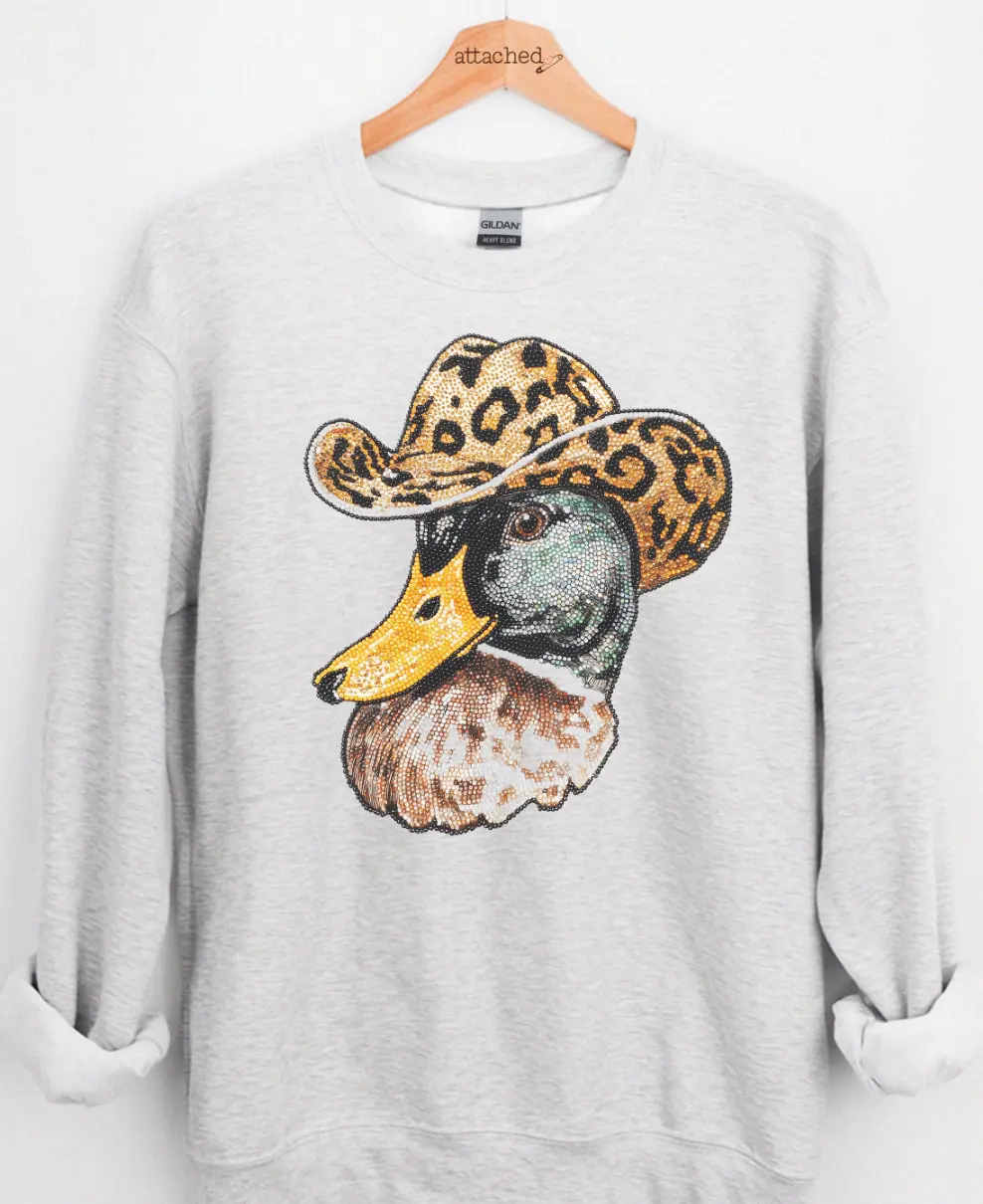 Faux Jewel Howdy Duck Graphic Top