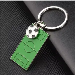 Classic Football Field Keychain Men Sports Leisure Car Key Ring Key Pendant Football Key Chain Bag Pendant Accessories Multifunctional Stainless Steel
