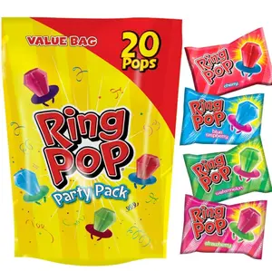Ring Pop Lollipops - Bulk Candy Individually Wrapped Suckers Variety Party Pack- 20 Count w/Assorted Flavors - Hard Candy for Party Favors, Kids & Goodie Bags