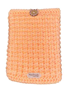 Handmade Crocheted Cover Sleeve for Kindle Paperwhite E-Reader - Neon Orange Coral - Screen Protector - Acrylic - Gift for Book Lovers and Bookworms - BookTok - Mother's Day - iPad - Tablet - Nook - Easy Care - Secure Closure - Colorful Tablet Cover