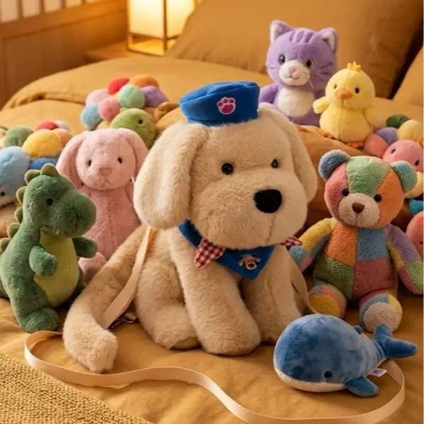 Golden Retriever Plush Backpack 2-in-1 Toy