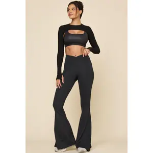 Crisscross Hourglass® Bell Bottom with Pockets - Black