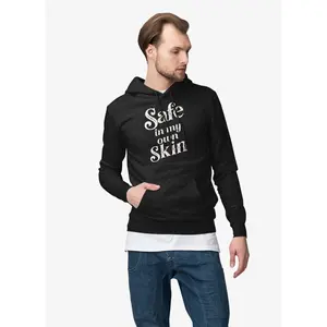 Safe in My Own Skin Hoodie | Long Sleeve Hooded Tee, LowFi Back Print