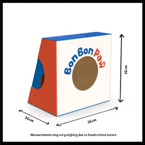 BonBonPaw Multi Functional Cat Scratch Board - Engaging Playtime with Multiple Gameplay Options & Forms for Cats - Durable Cardboard Design