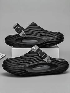 men's unique hole design clogs, casual comfortable breathable sports sandals, lightweight trendy sandals shoes for daily wear, sandals slippers