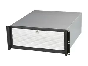 iStarUSA D416-B6SL-SL Black Aluminum / Steel 4U Rackmount Compact Stylish Chassis - Silver Bezel 2 External 5.25" Drive Bays