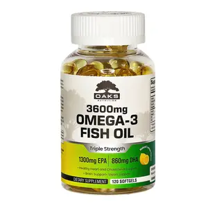 Triple Strength Omega-3 Fish Oil – 3600mg with 1300mg EPA & 860mg DHA – 120 Softgels