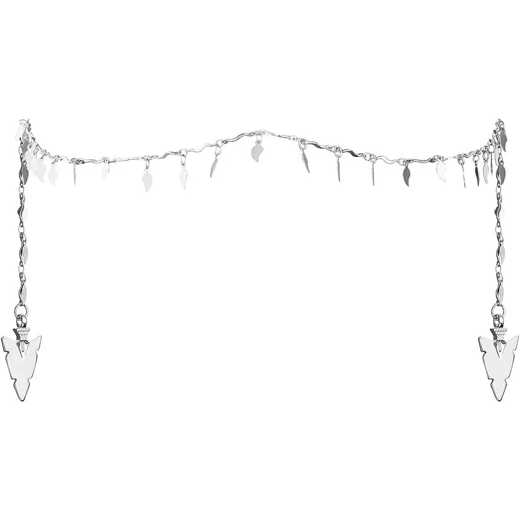 14K  Plated Cool  Chain with  Pendant Necklace Headpiece Accessories On Nose Costume   for Halloween Christams Party