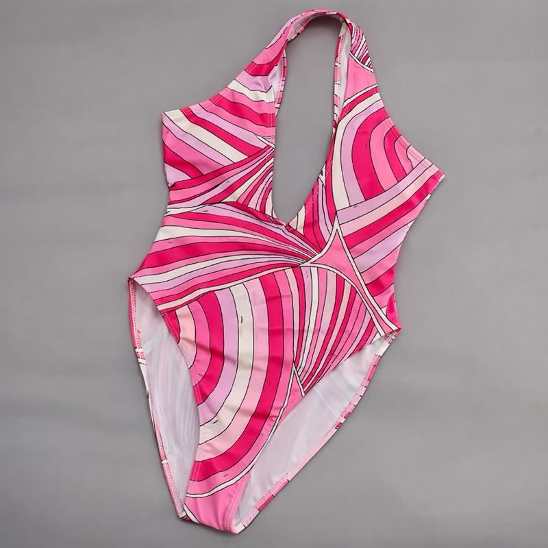 Luxury Design Women's Pink Scarf Swimsuits with Letter Signature Logo Classic Brand Headband Bikini Sets Beachwear