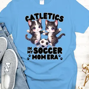 In My Soccer Mom Era Cat Soccer Kittens Tee | Soccer Mom Shirt
