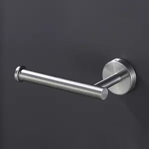 Toilet Paper Holder Wall Mount, Polished Chrome SUS304 Stainless Steel Rustproof Modern Round TP Holder, Bathroom Tissue Roll Holder Dispenser for Washroom, Powder Room, Guest Bath, Kitchen, Home and Office Use(Silver)