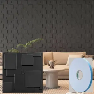 FLOLEOPA PVC Plastic 3D Wall Panels, Waterproof and Fire-Resistant, 11.8x11.8 inches, Approx. 1mm Thickness. Ideal for Living Rooms, Bedrooms, Hotels, Offices, Game Rooms, and TV Feature Walls. Modern Home Decor Vinyl. Includes Installation Accessories.